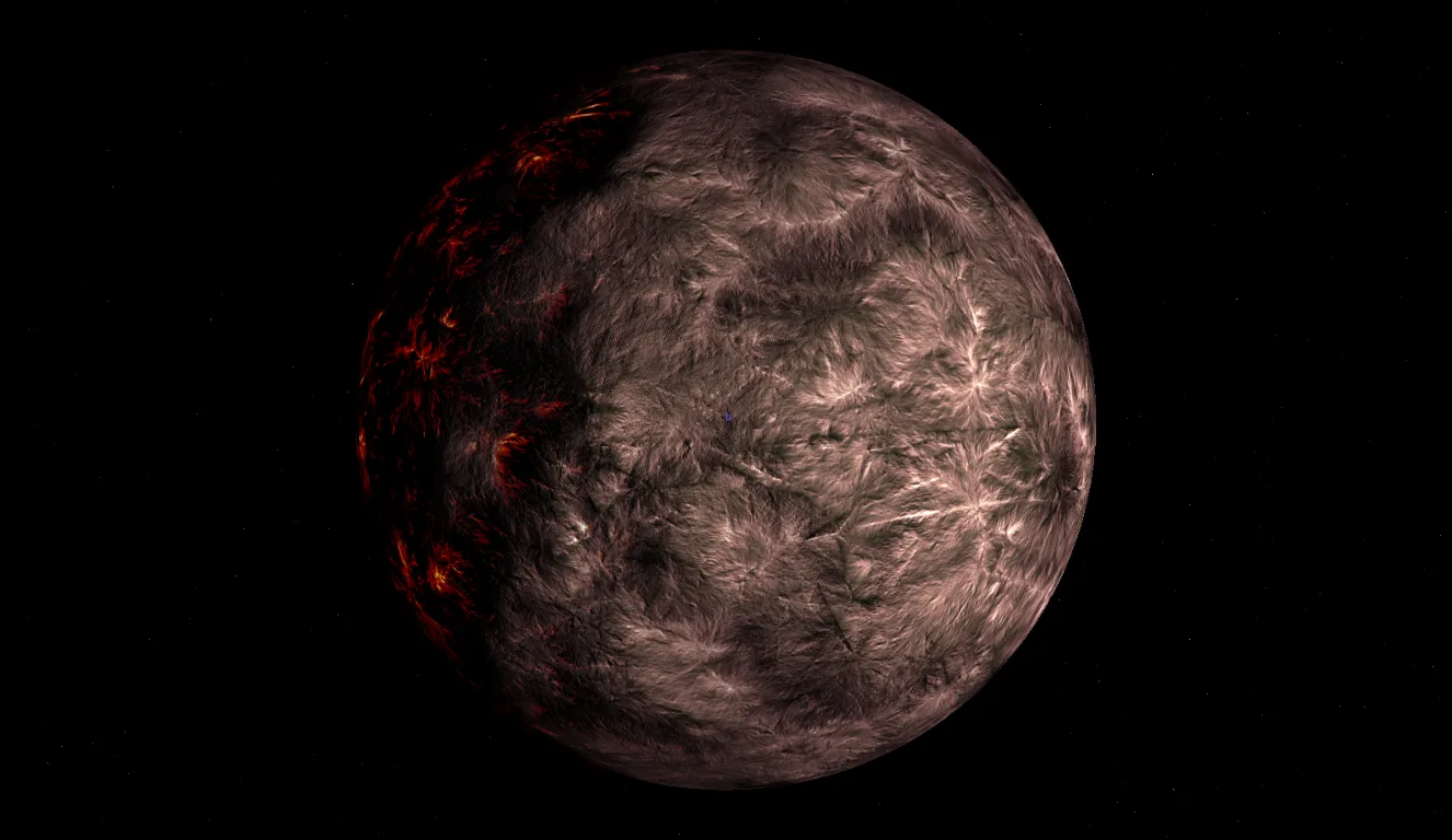 Artist impression of 61 Vir b exoplanet