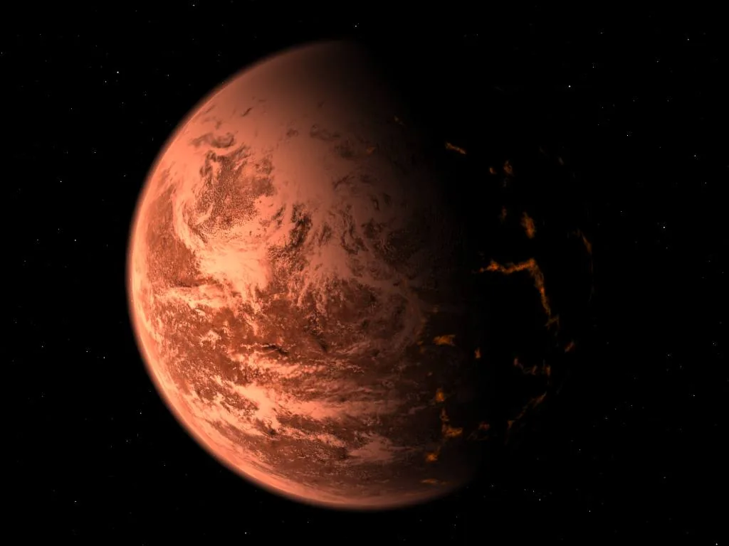 Artist impression of GJ 876 d exoplanet
