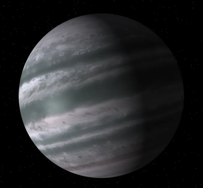 Artist impression of HD 217107 c exoplanet