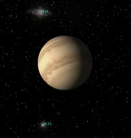 Artist impression of HD 69830 b exoplanet