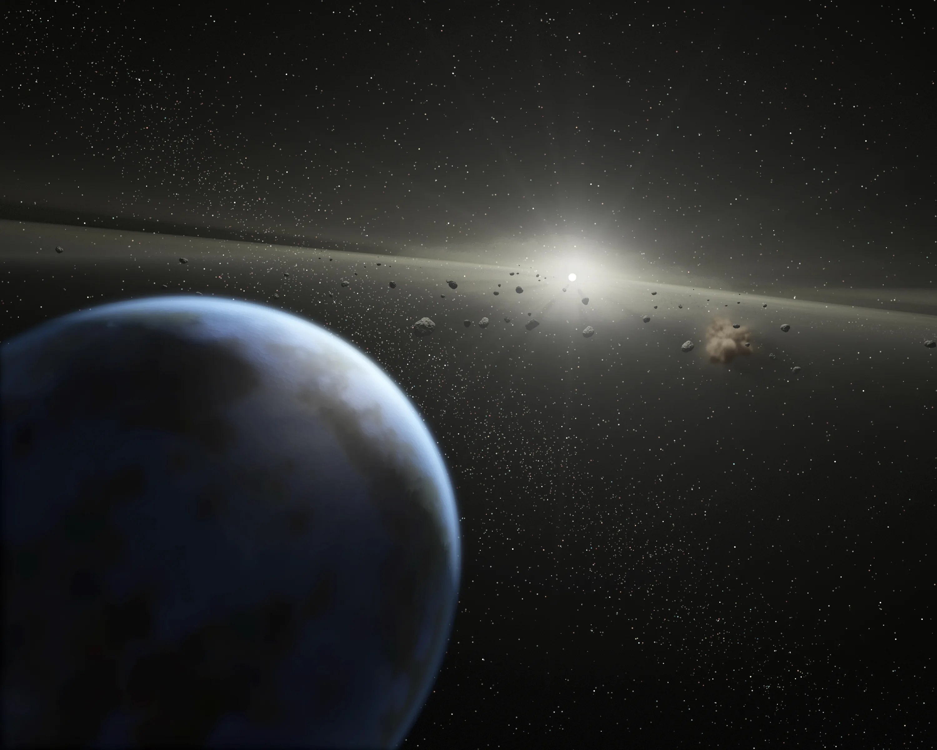 Artist impression of HD 69830 c exoplanet