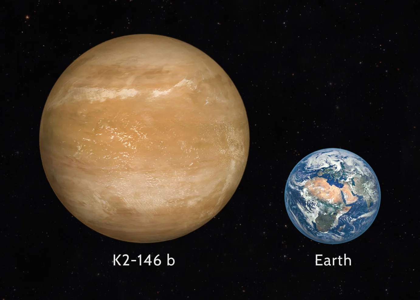 Artist impression of K2-146 b exoplanet
