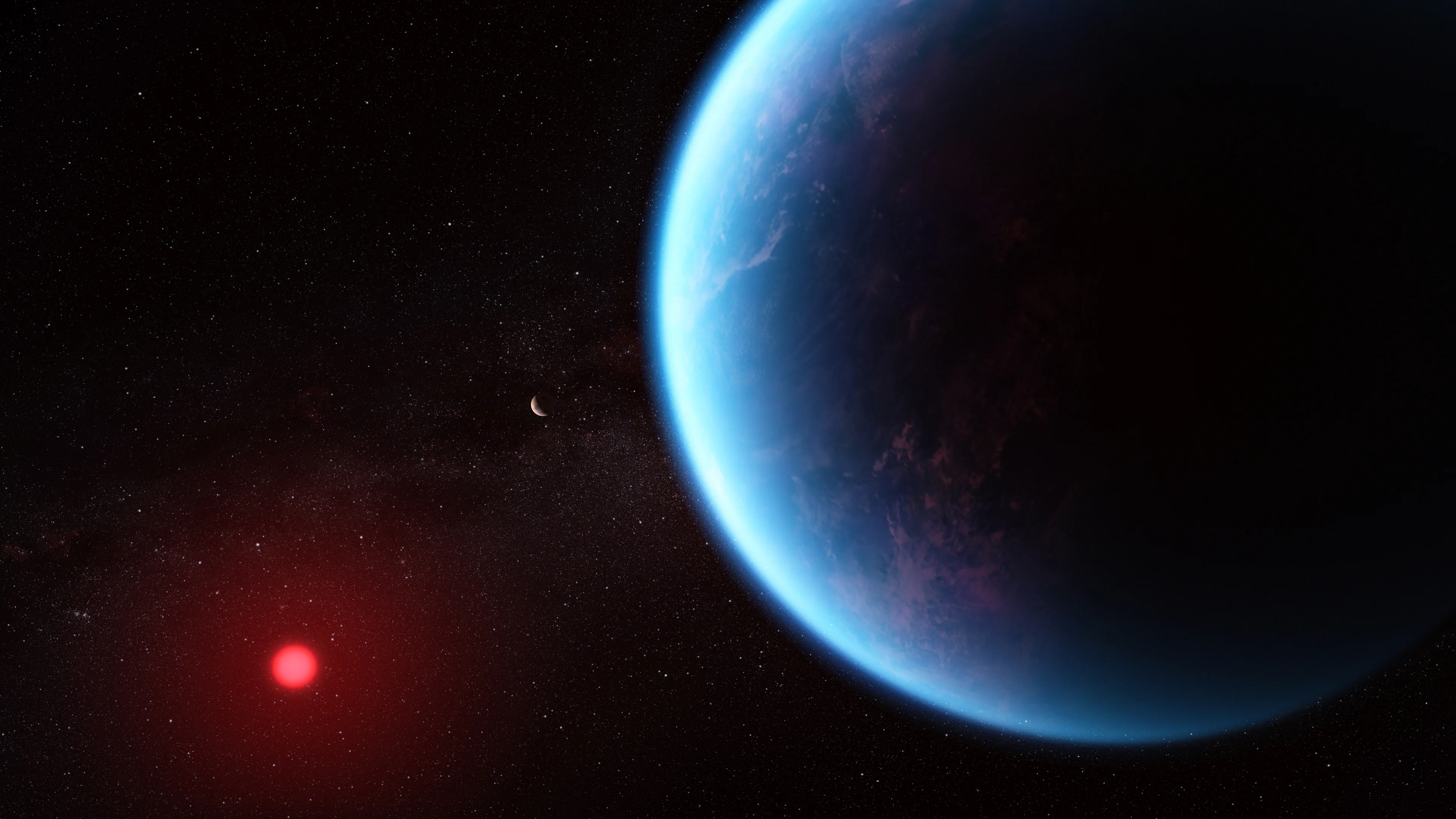 Artist impression of K2-18 b exoplanet