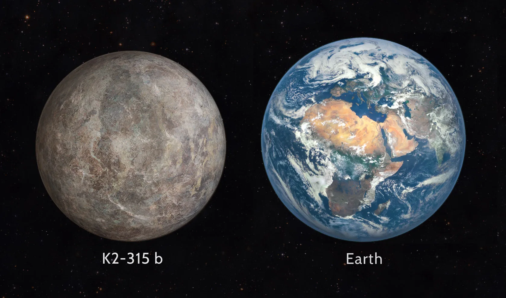 Artist impression of K2-315 b exoplanet