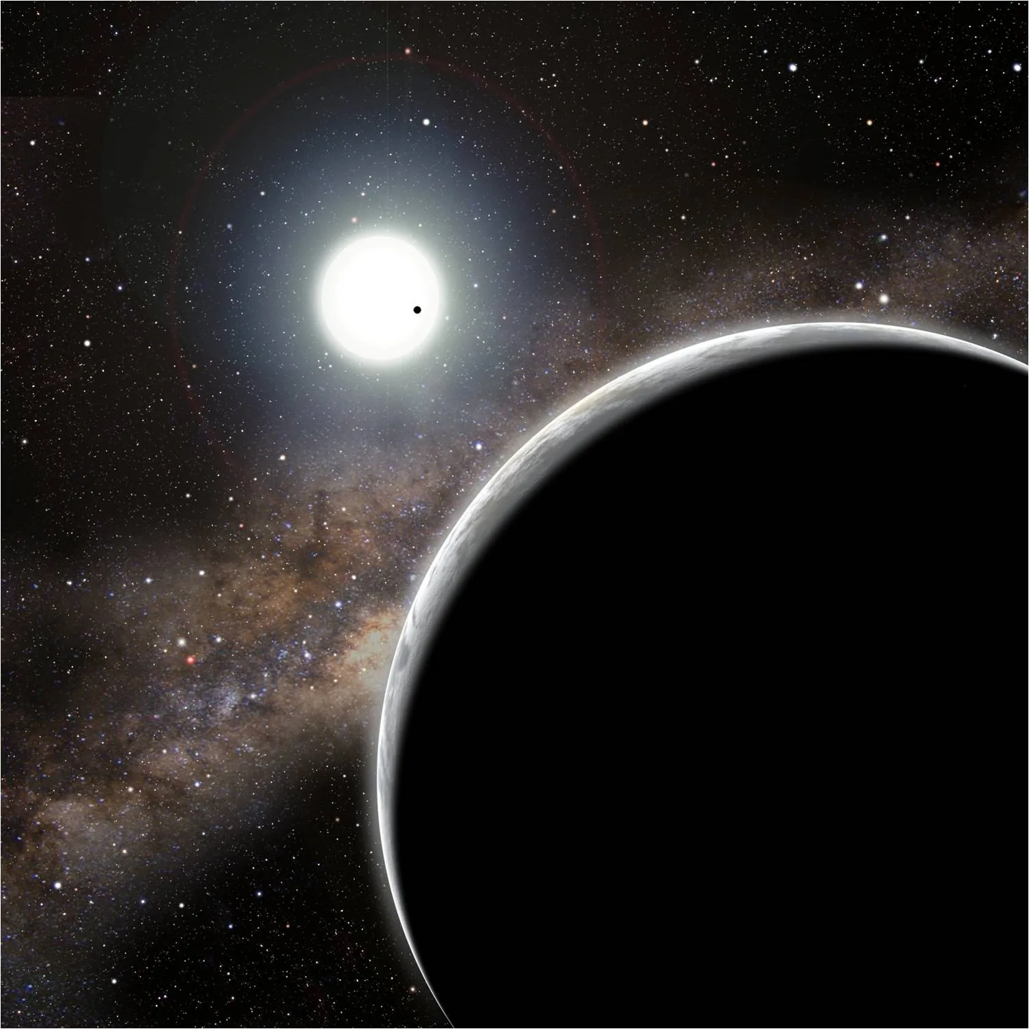 Artist impression of Kepler-19 c exoplanet