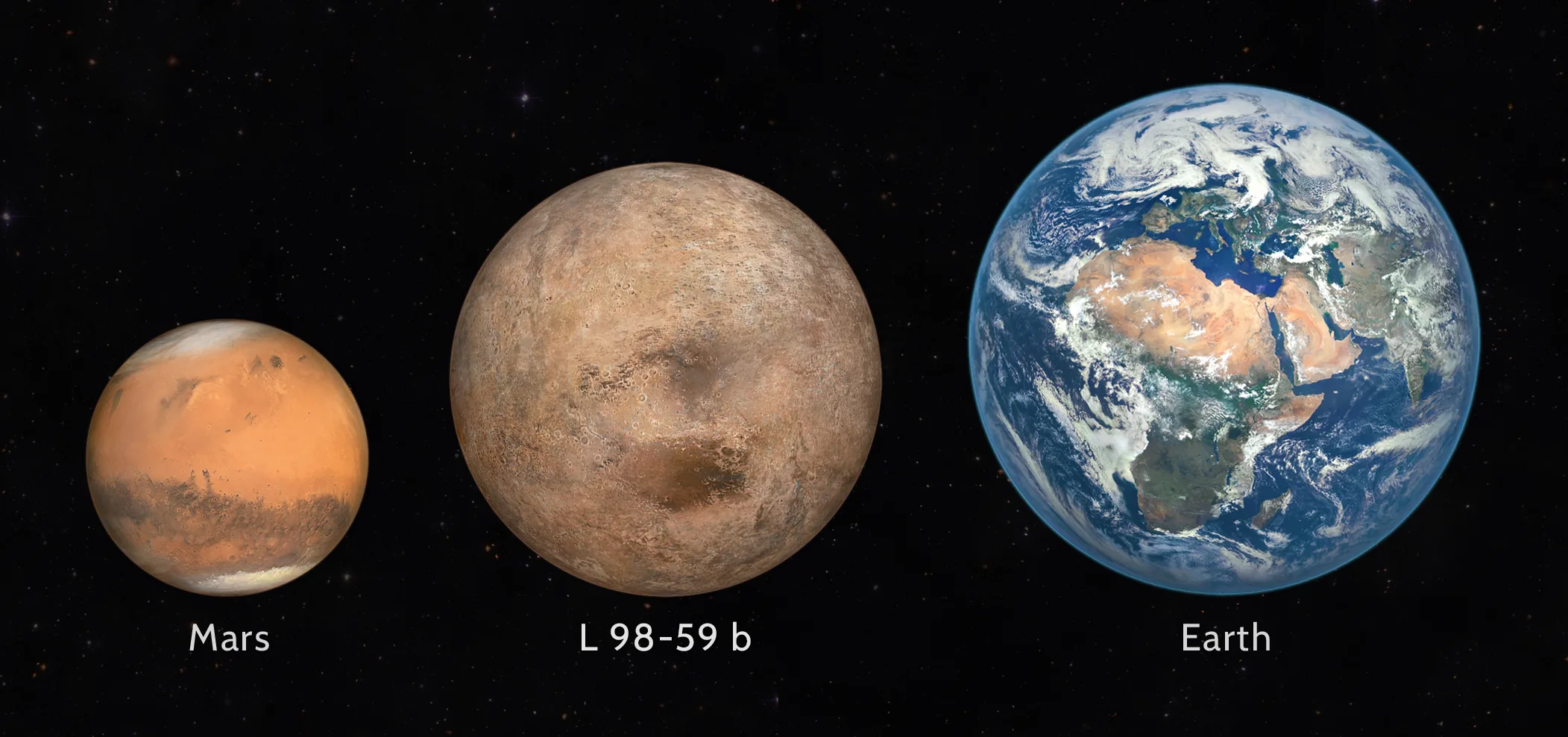 Artist impression of L 98-59 b exoplanet