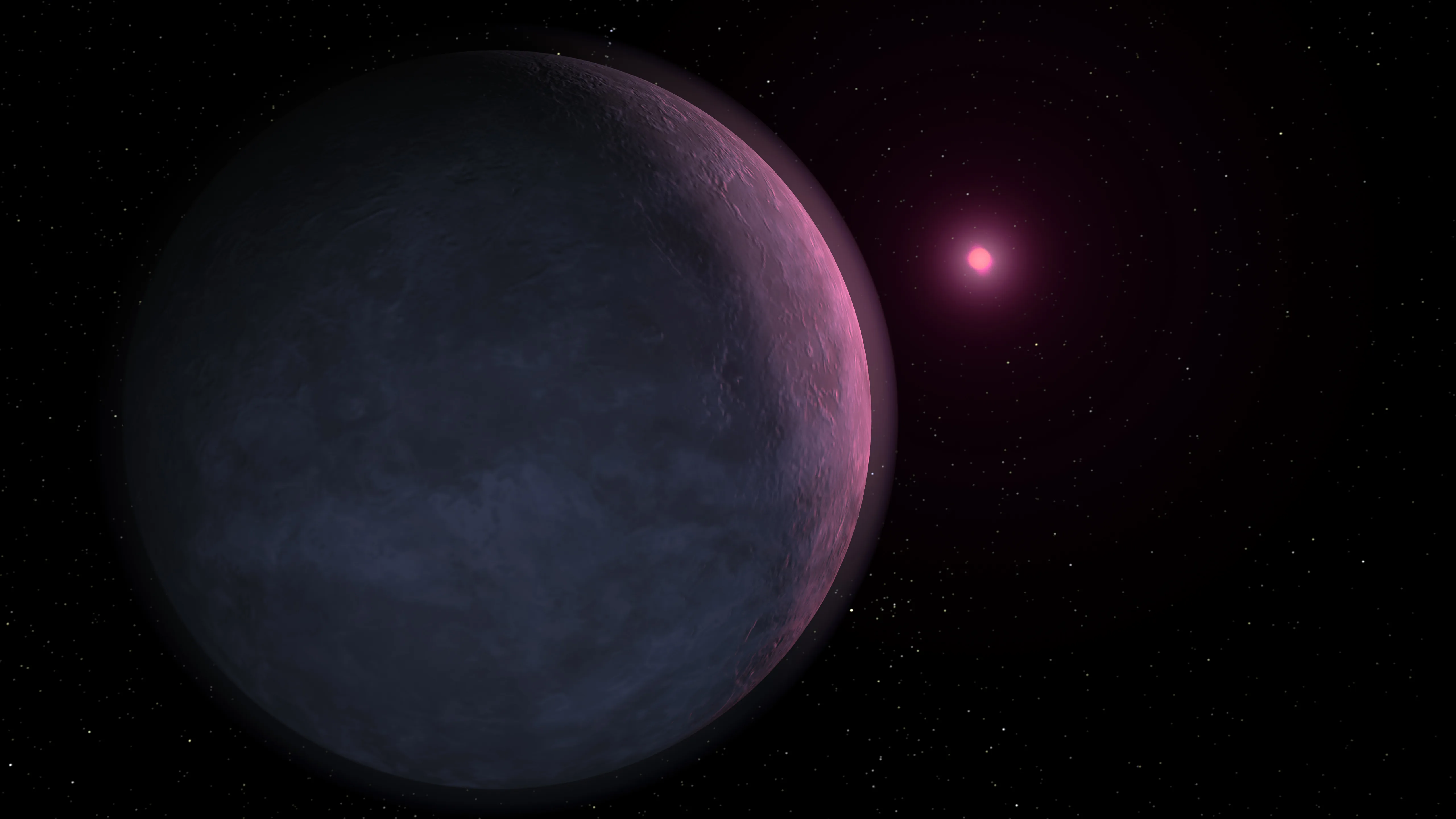 Artist impression of MOA-2007-BLG-192L b exoplanet