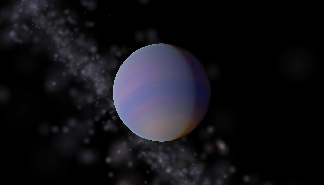 Artist impression of OGLE-2007-BLG-368L b exoplanet