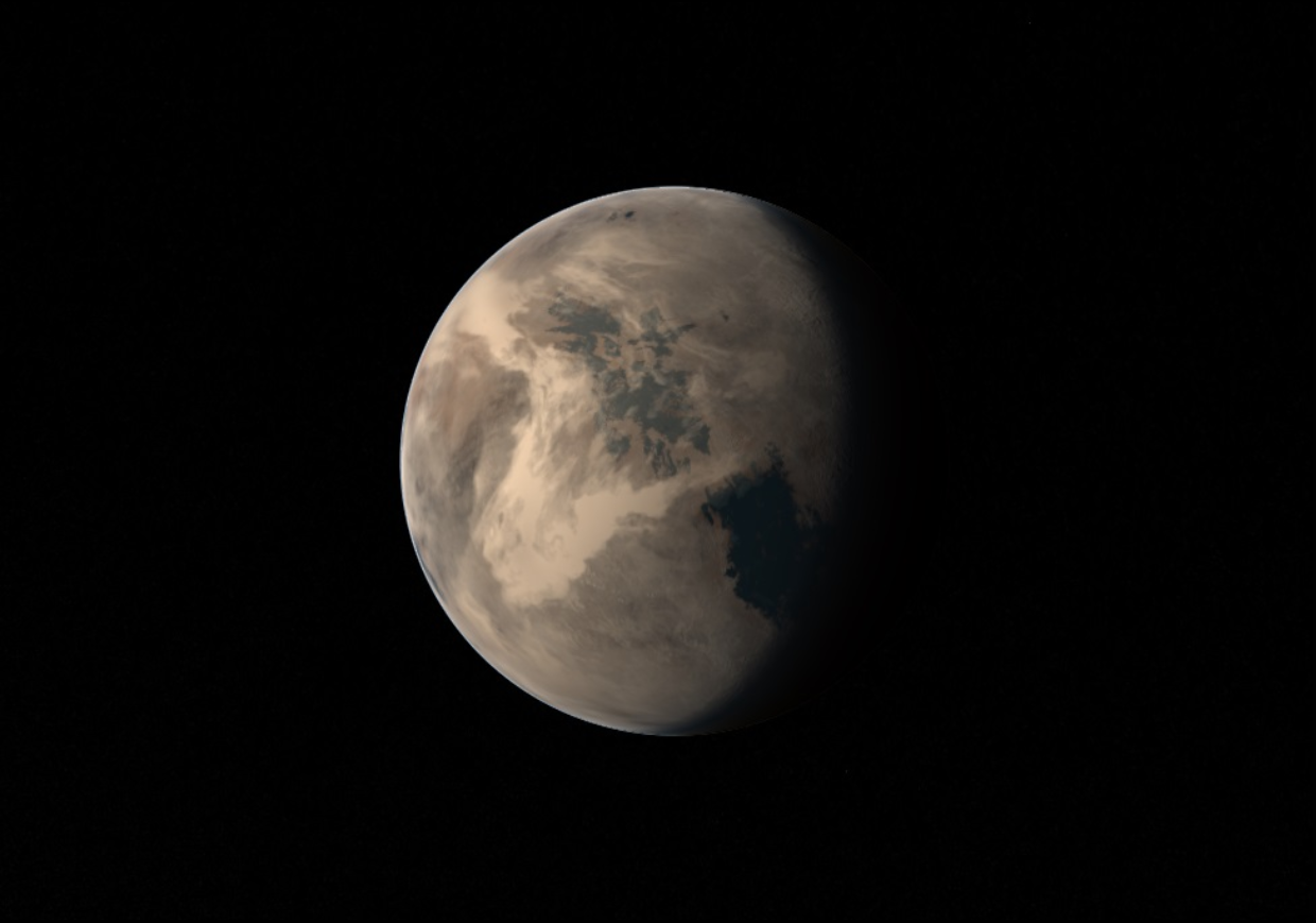 Artist impression of OGLE-2016-BLG-0007L b exoplanet