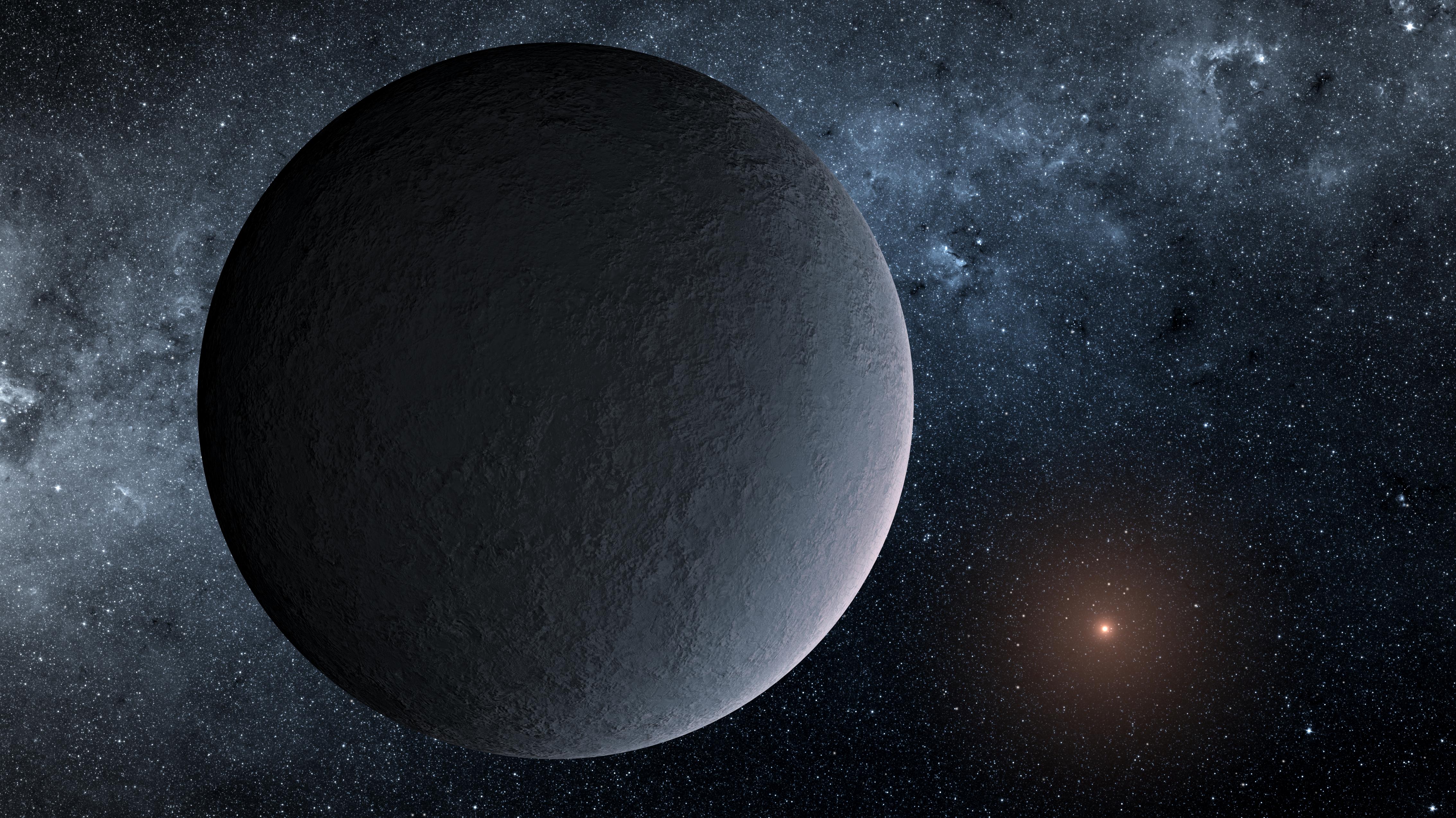 Artist impression of OGLE-2016-BLG-1195L b exoplanet