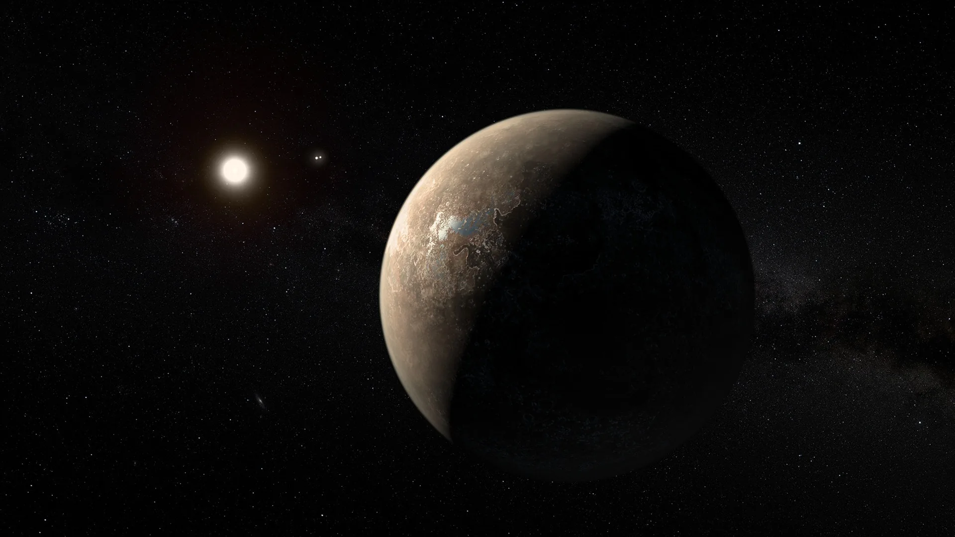Artist impression of Proxima Cen b exoplanet