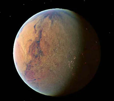 Artist impression of PSR B1257+12 d exoplanet