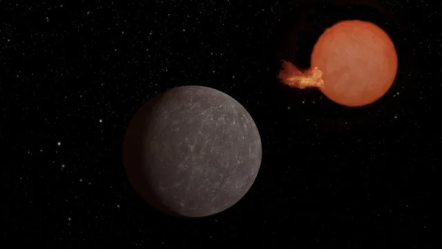 Artist impression of SPECULOOS-3 b exoplanet