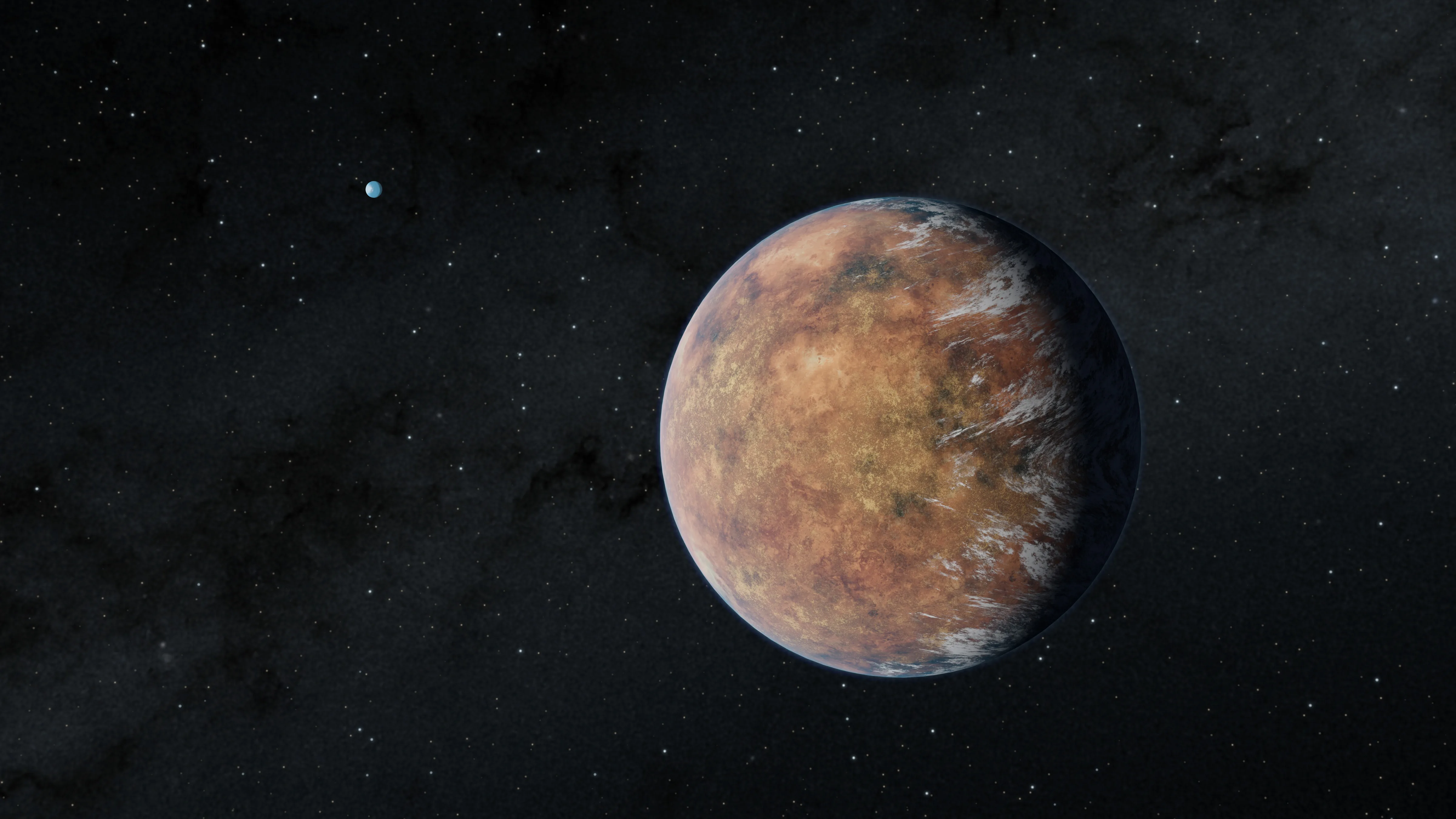 Artist impression of TOI-700 e exoplanet